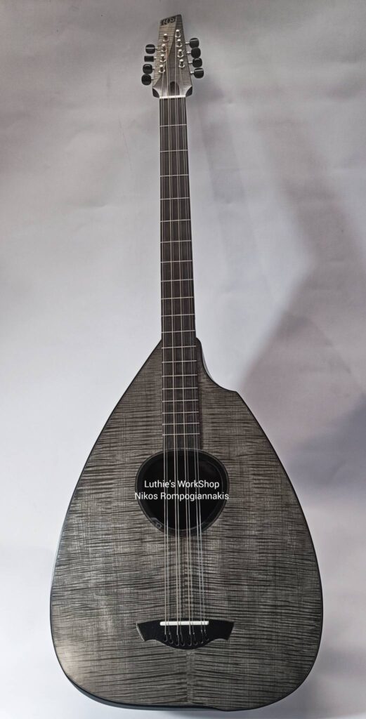 Κρητικό Λαούτο με διπλό καπακι απο Σγουρό Ασφένδαμο- Curly Mable